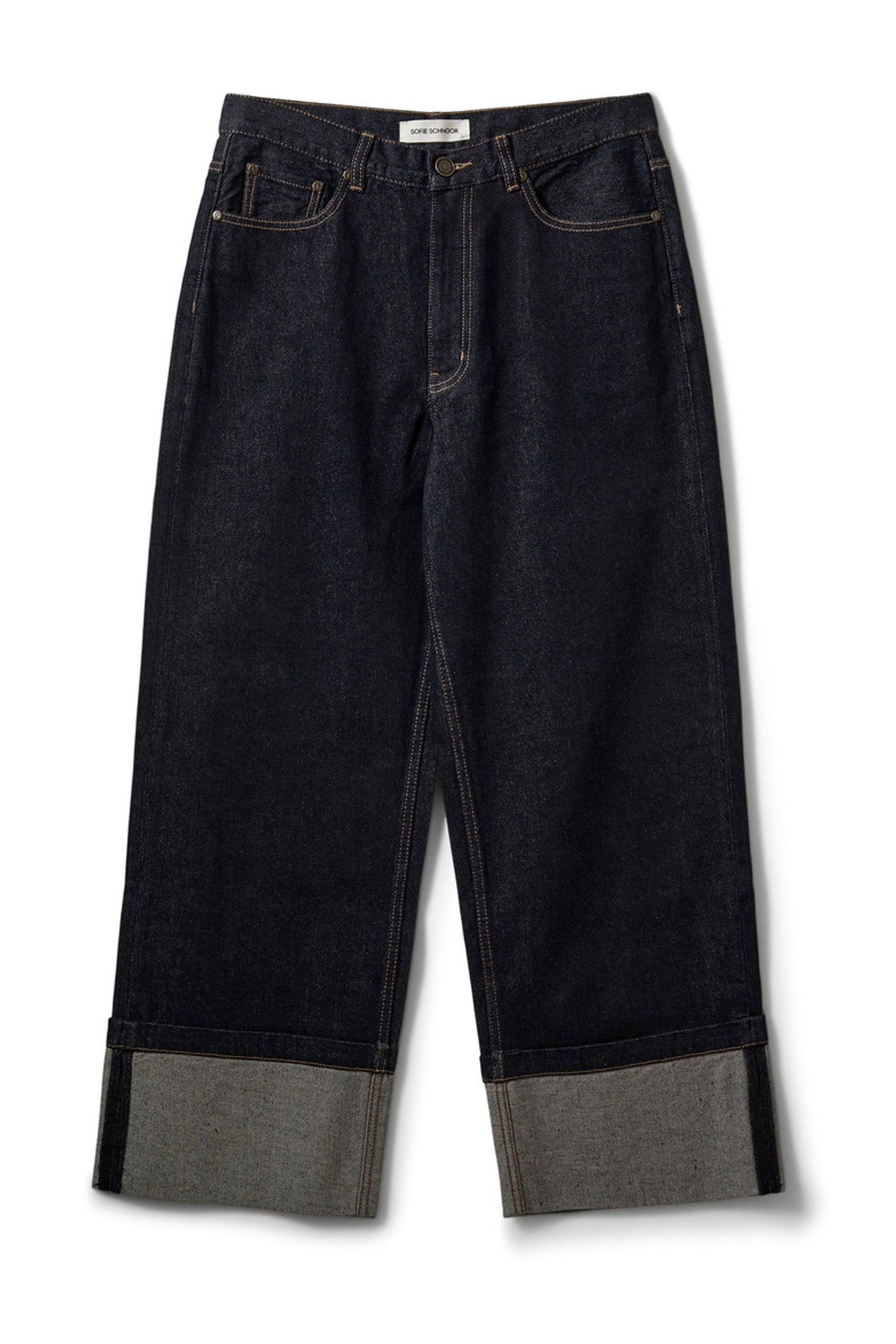 MISHASW RAW DENIM JEANS 5090 Dark denim blue - S261461