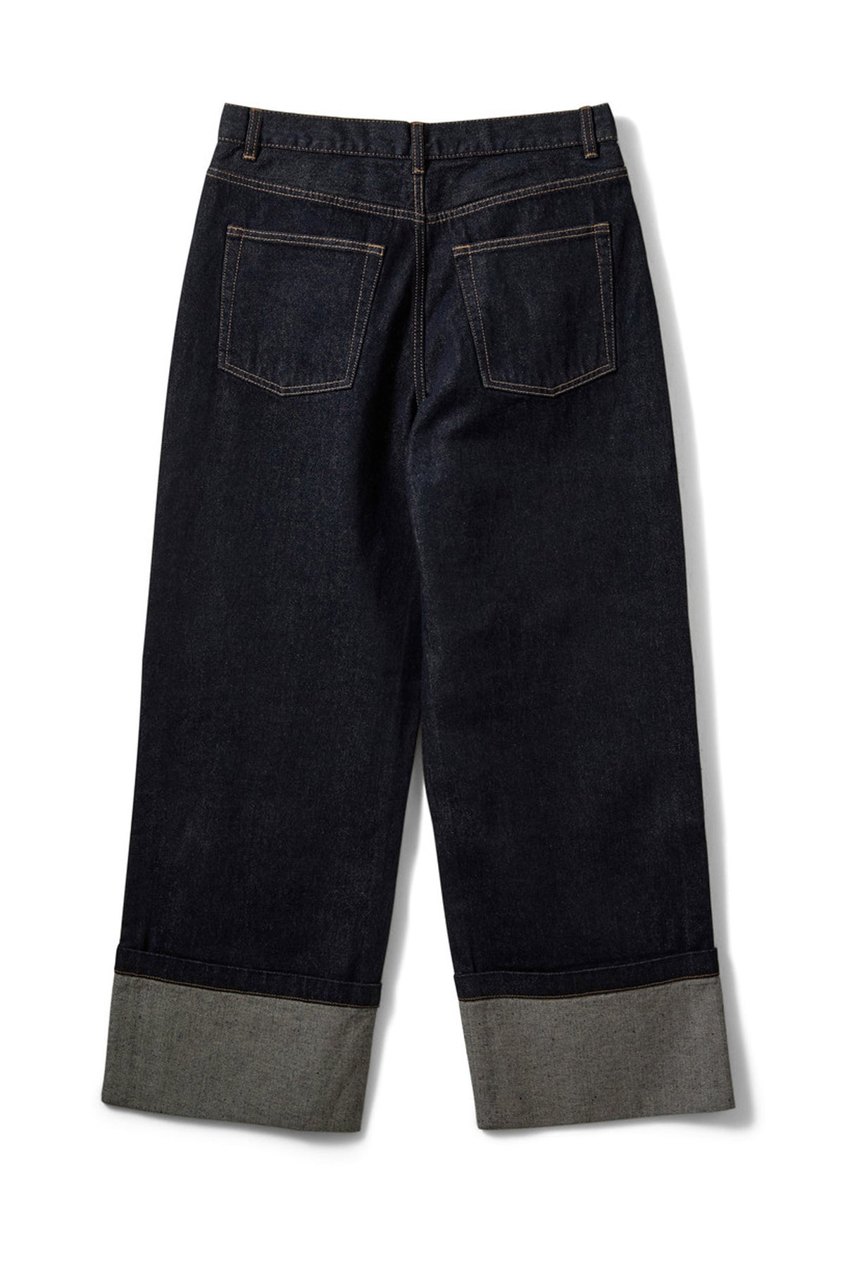 MISHASW RAW DENIM JEANS 5090 Dark denim blue - S261461