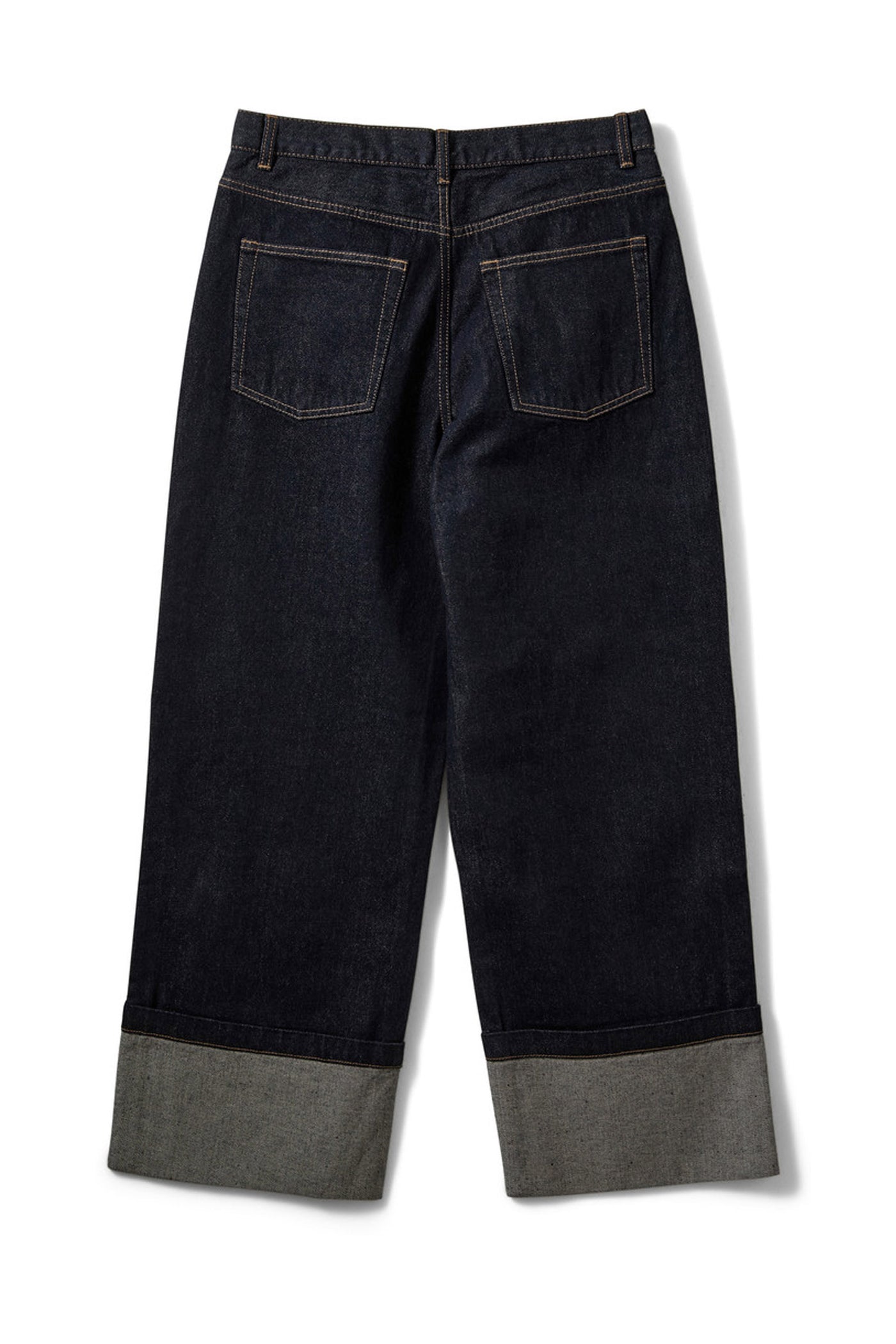 MISHASW RAW DENIM JEANS 5090 Dark denim blue - S261461