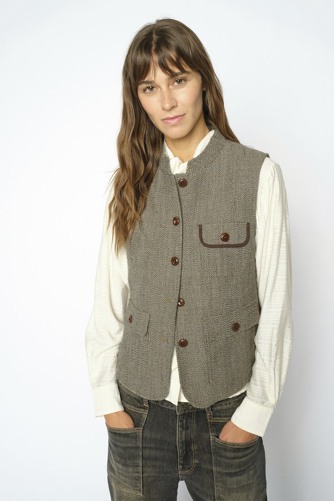 MMAbigail Utah Vest Dark Camel - 181200