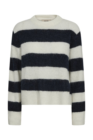 MMAidy Thora Stripe Crewneck ECRU - 172360