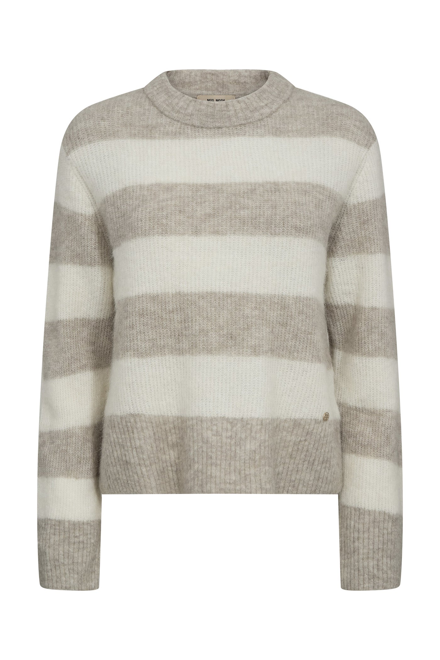 MMAidy Thora Stripe Crewneck Feather Gray - 172360