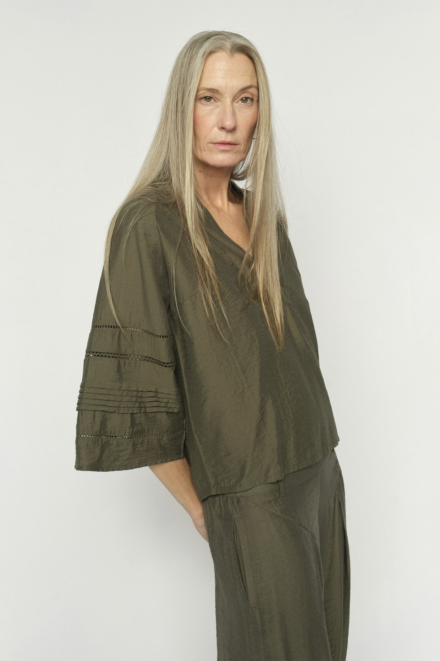 MMAleysa Nila Blouse Olive night - 177950