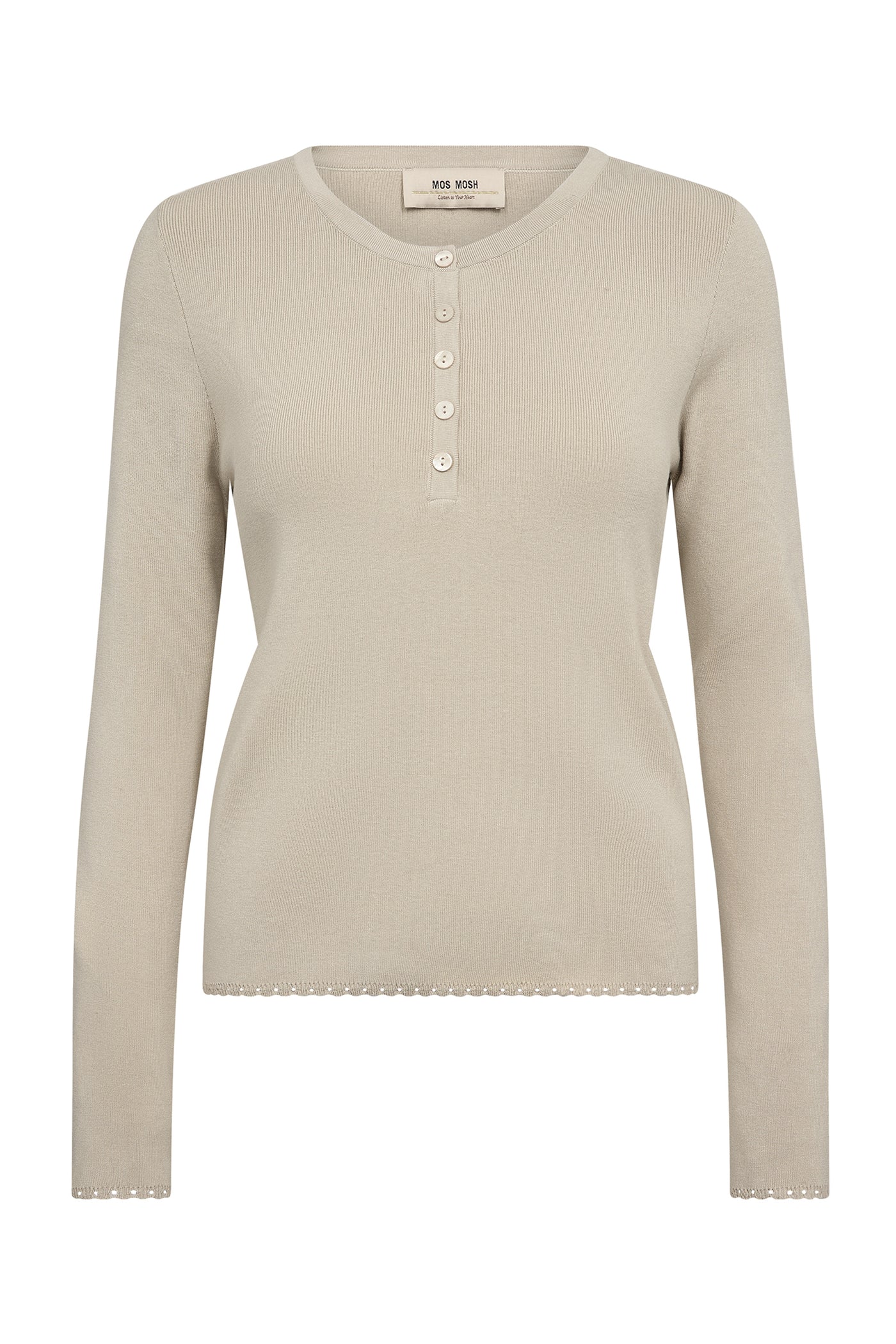 MMAliz Caliz Plain LS Knit Oxford Tan - 181870
