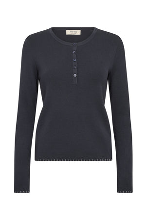 MMAliz Caliz Plain LS Knit Salute Navy - 181870