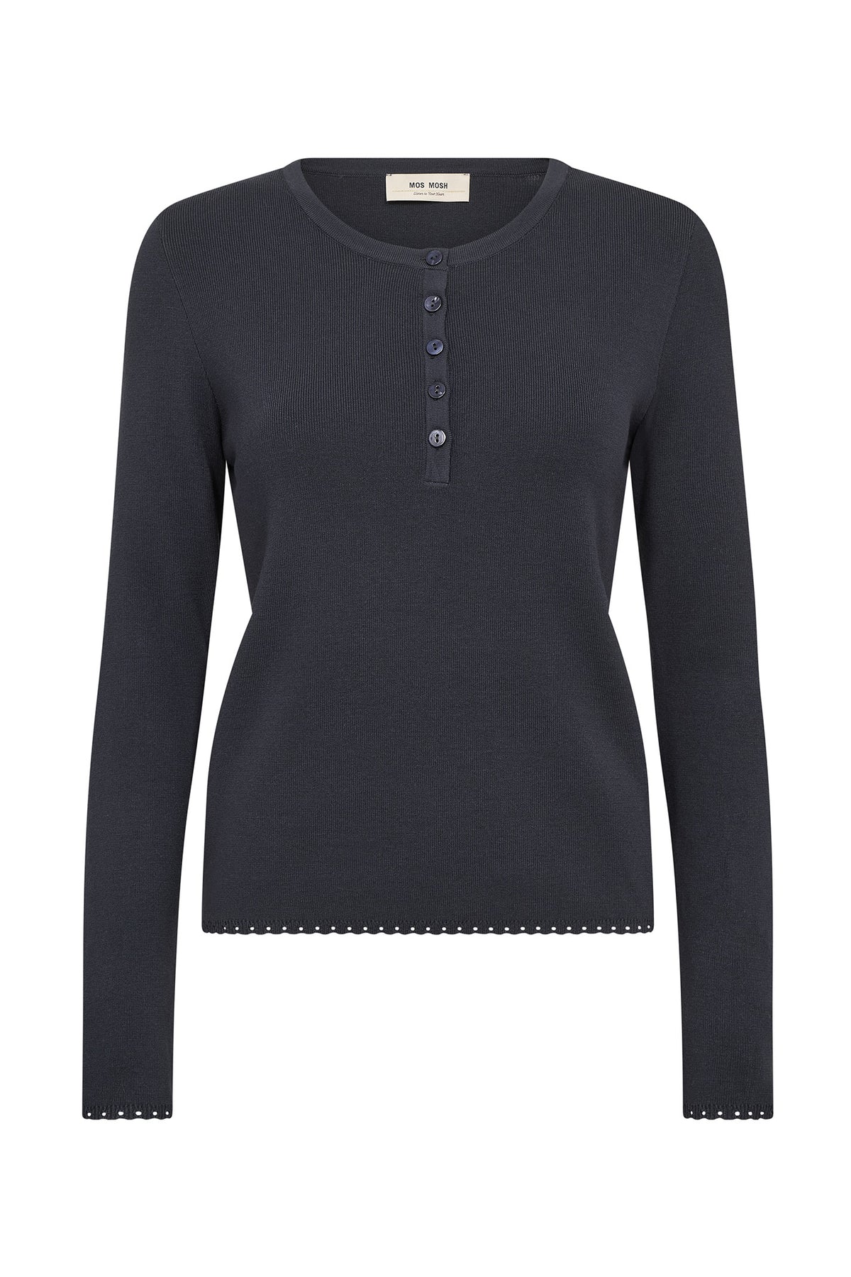 MMAliz Caliz Plain LS Knit Salute Navy - 181870