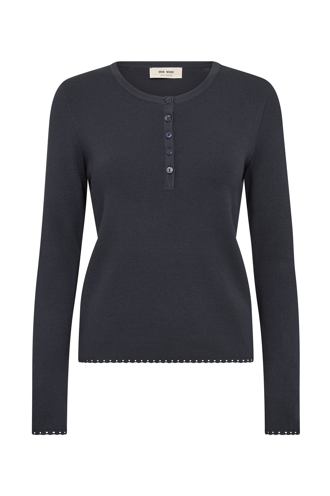 MMAliz Caliz Plain LS Knit Salute Navy - 181870