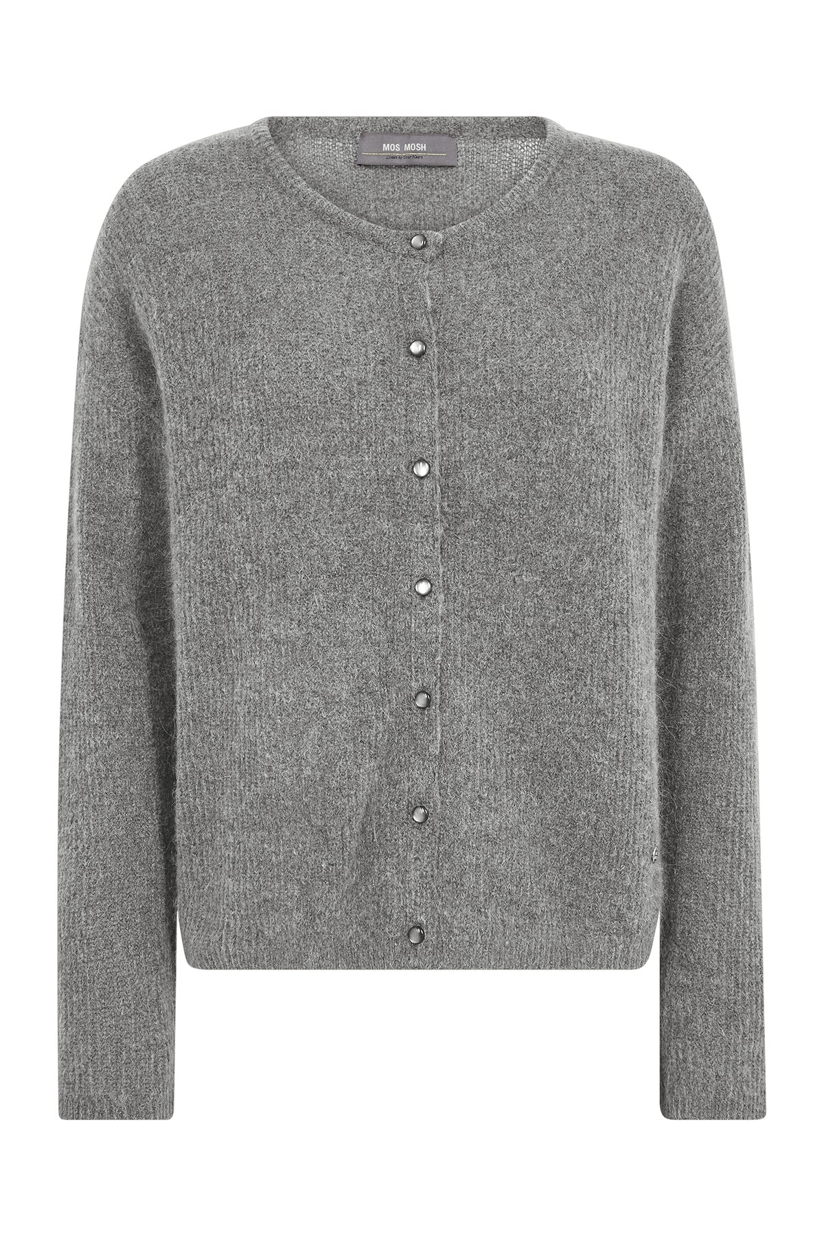 MMAlmine Knit Cardigan Grey Melange - 158680