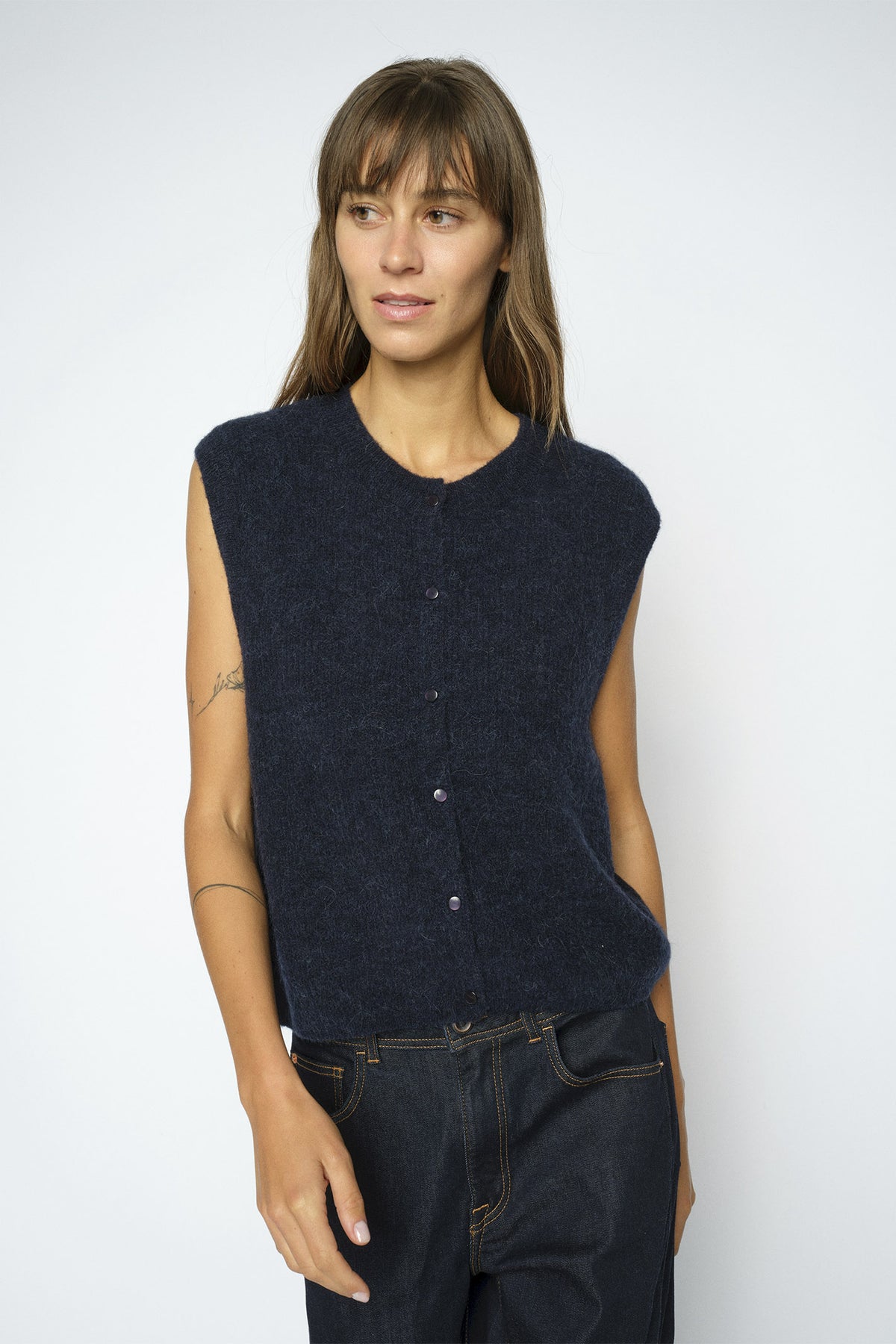MMAlmine Thora Knit Vest Salute Navy - 173060