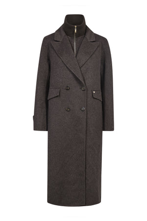 MMAlva Loisa Mock Neck Coat Delicioso - 181410