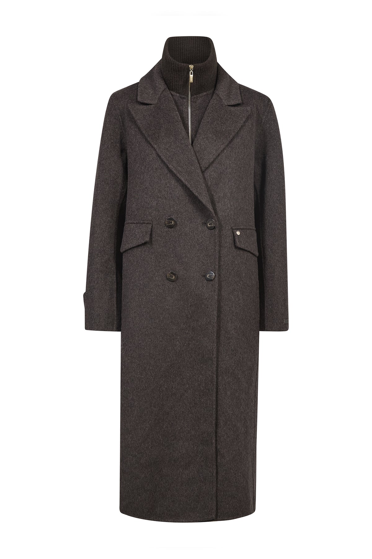 MMAlva Loisa Mock Neck Coat Delicioso - 181410