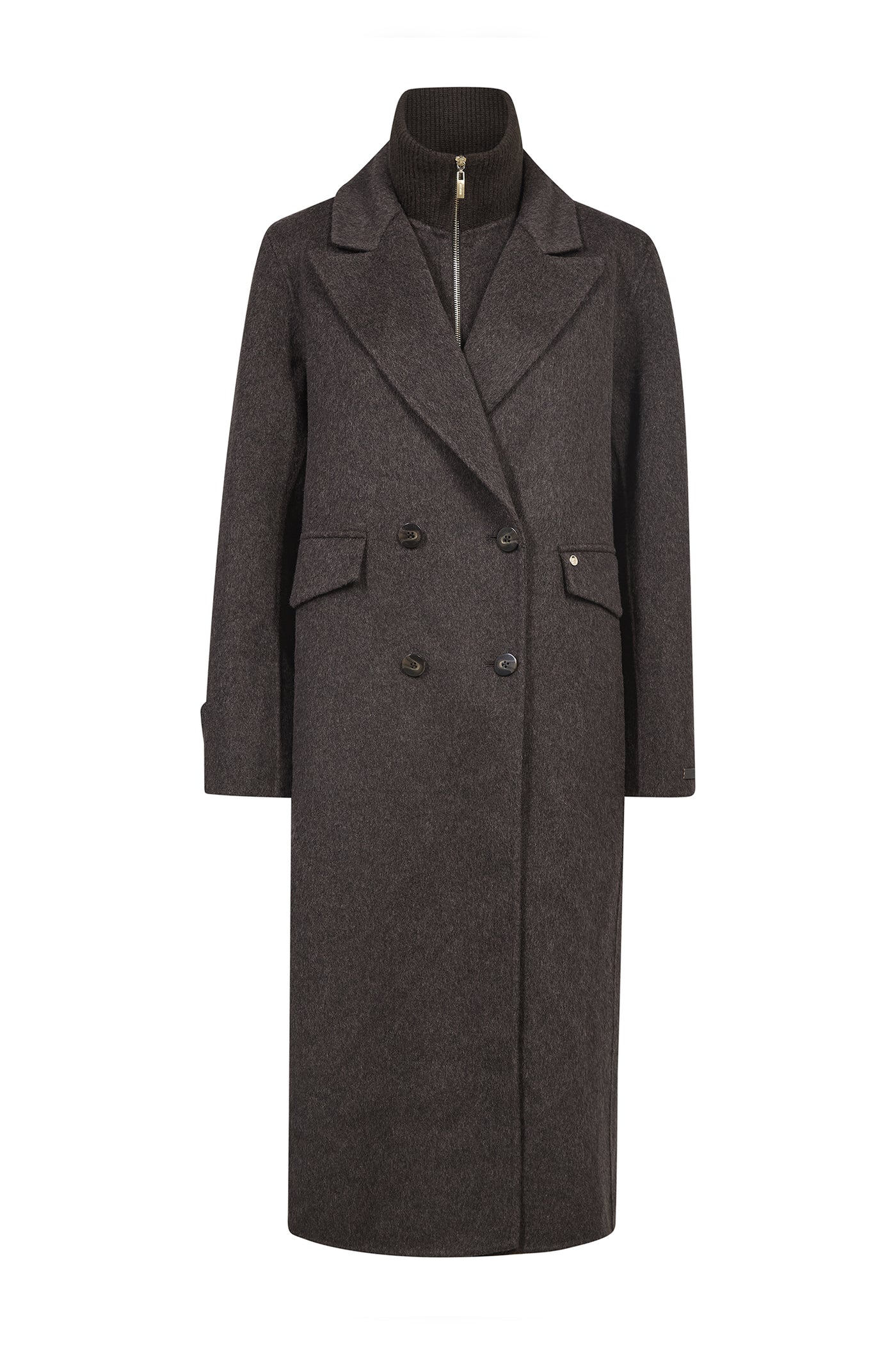 MMAlva Loisa Mock Neck Coat Delicioso - 181410