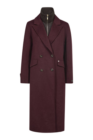 MMAlva Loisa Mock Neck Coat Port Royale - 181410