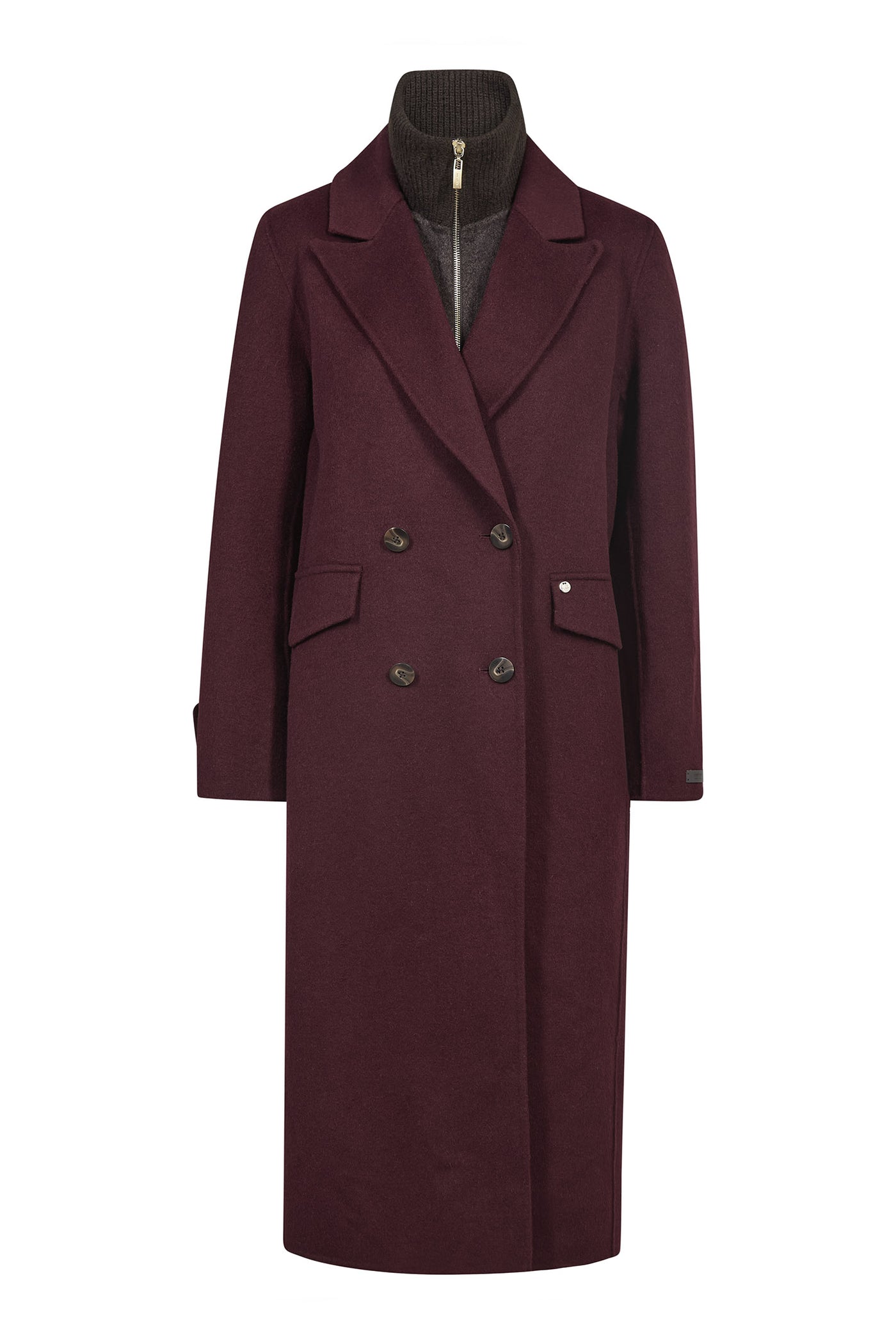 MMAlva Loisa Mock Neck Coat Port Royale - 181410
