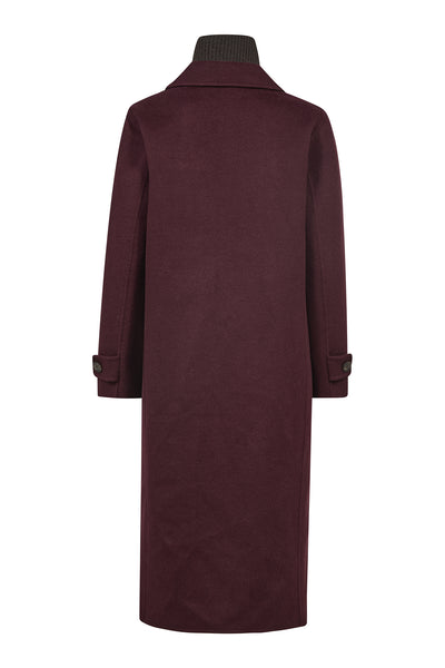 MMAlva Loisa Mock Neck Coat Port Royale - 181410 Thumbnail