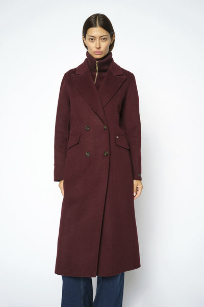 MMAlva Loisa Mock Neck Coat Port Royale - 181410 Thumbnail