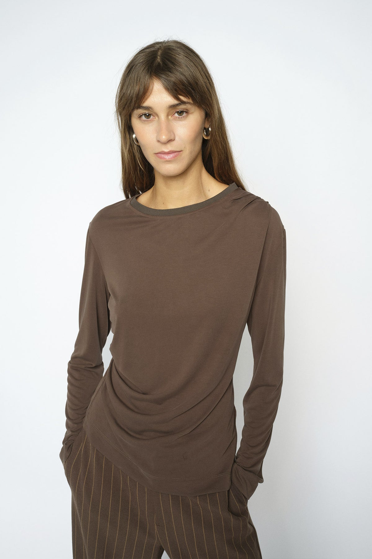 MMAmi O-LS Draped Tee Delicioso - 180730