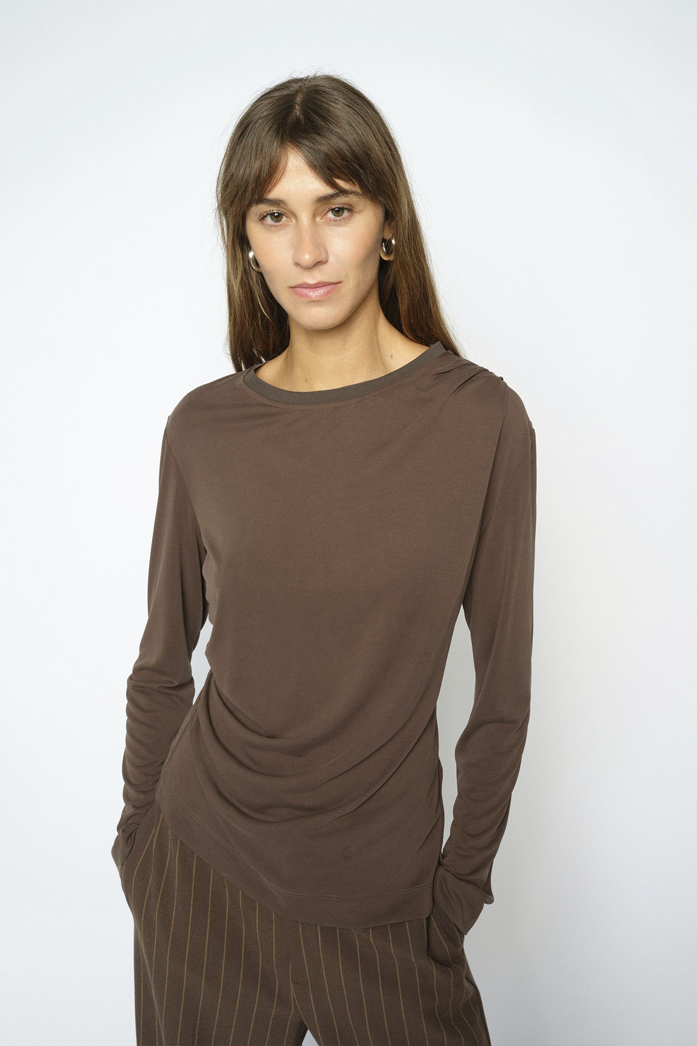 MMAmi O-LS Draped Tee Delicioso - 180730