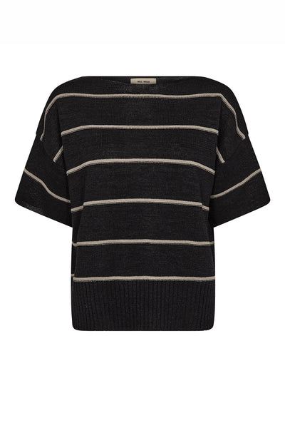 MMArlen Paper SS Knit Black - 177760 Thumbnail