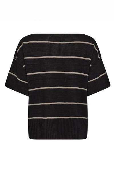 MMArlen Paper SS Knit Black - 177760 Thumbnail