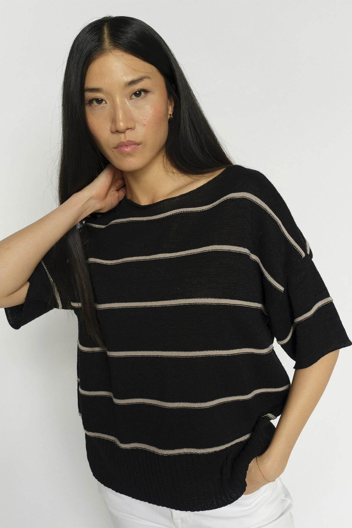 MMArlen Paper SS Knit Black - 177760