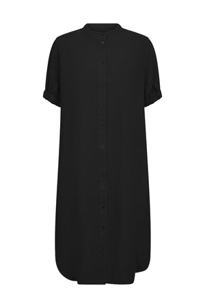 MMArleth SS Linen Dress Black - 177990