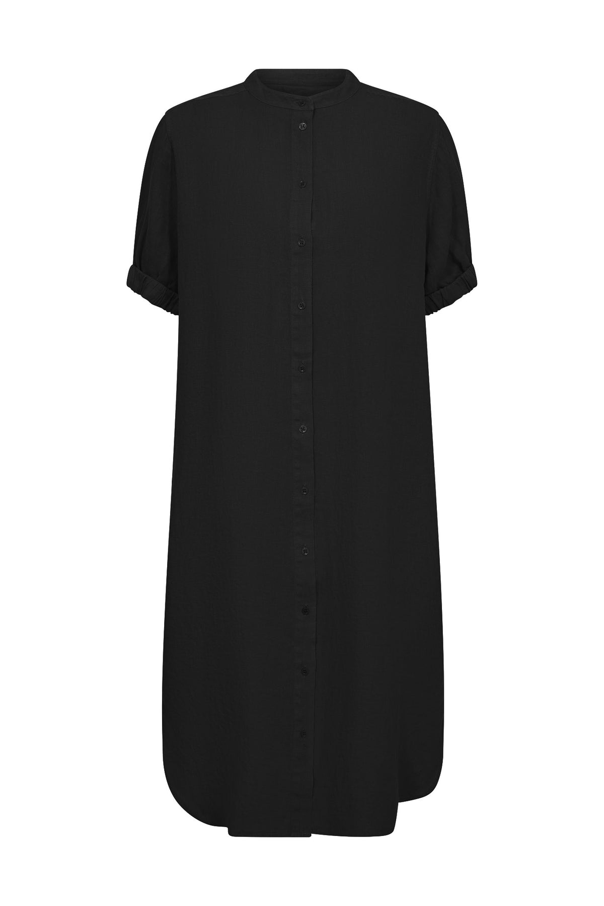 MMArleth SS Linen Dress Black - 177990