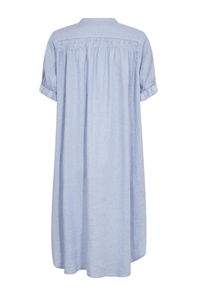 MMArleth SS Linen Dress Brunnera Blue - 177990 Thumbnail