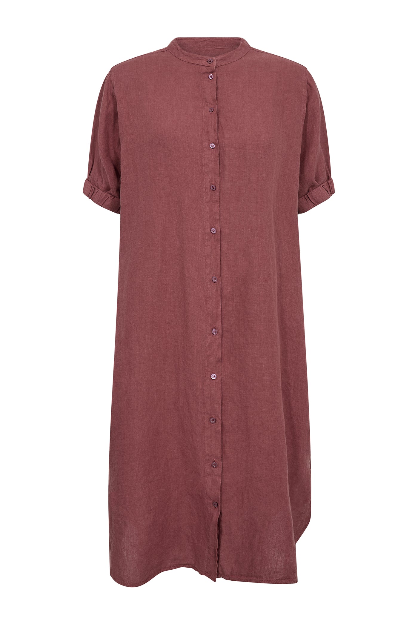MMArleth SS Linen Dress Cowhide - 177990