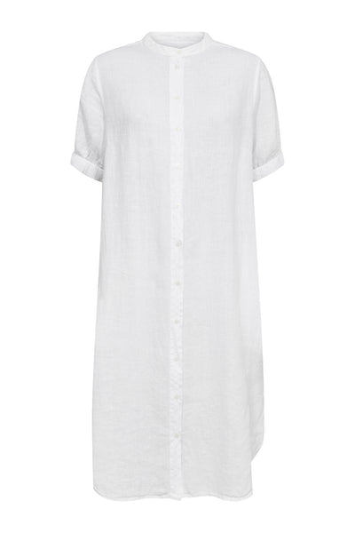 MMArleth SS Linen Dress White - 177990 Thumbnail