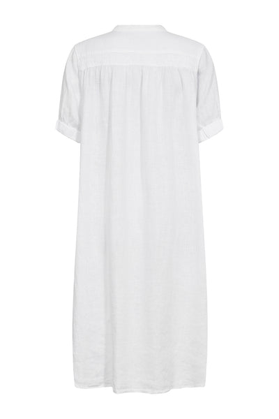 MMArleth SS Linen Dress White - 177990 Thumbnail