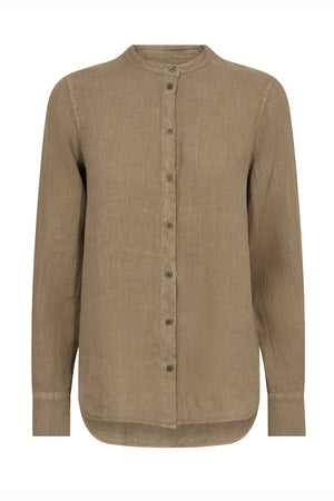 MMArtina Linen Shirt Petrified Oak - 178000