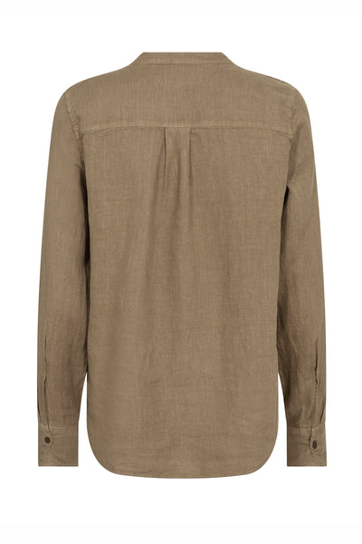 MMArtina Linen Shirt Petrified Oak - 178000 Thumbnail