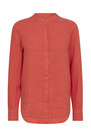 MMArtina Linen Shirt Spicy Orange - 178000