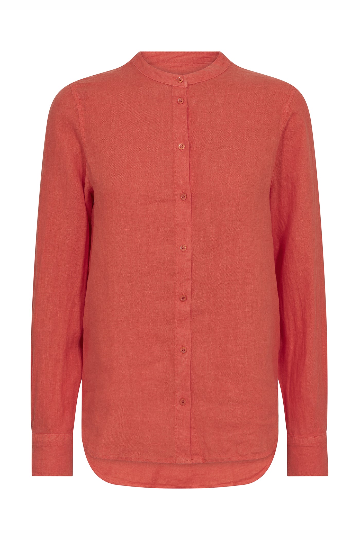 MMArtina Linen Shirt Spicy Orange - 178000