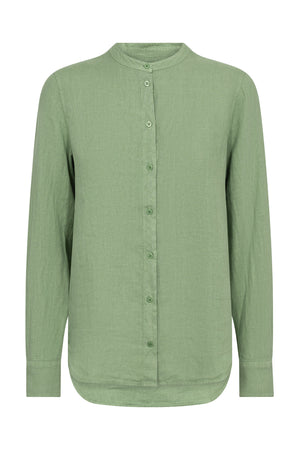 MMArtina Linen Shirt Turf Green - 178000