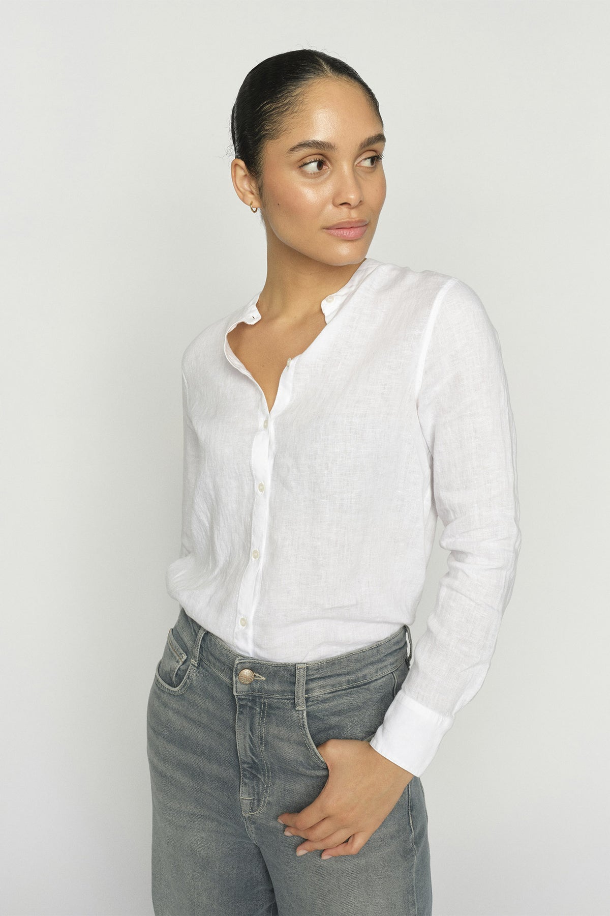 MMArtina Linen Shirt White - 178000