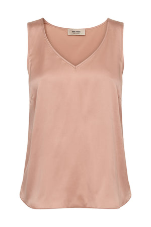 MMAstrid V-Neck Silk Tank Top Peachy - 153590