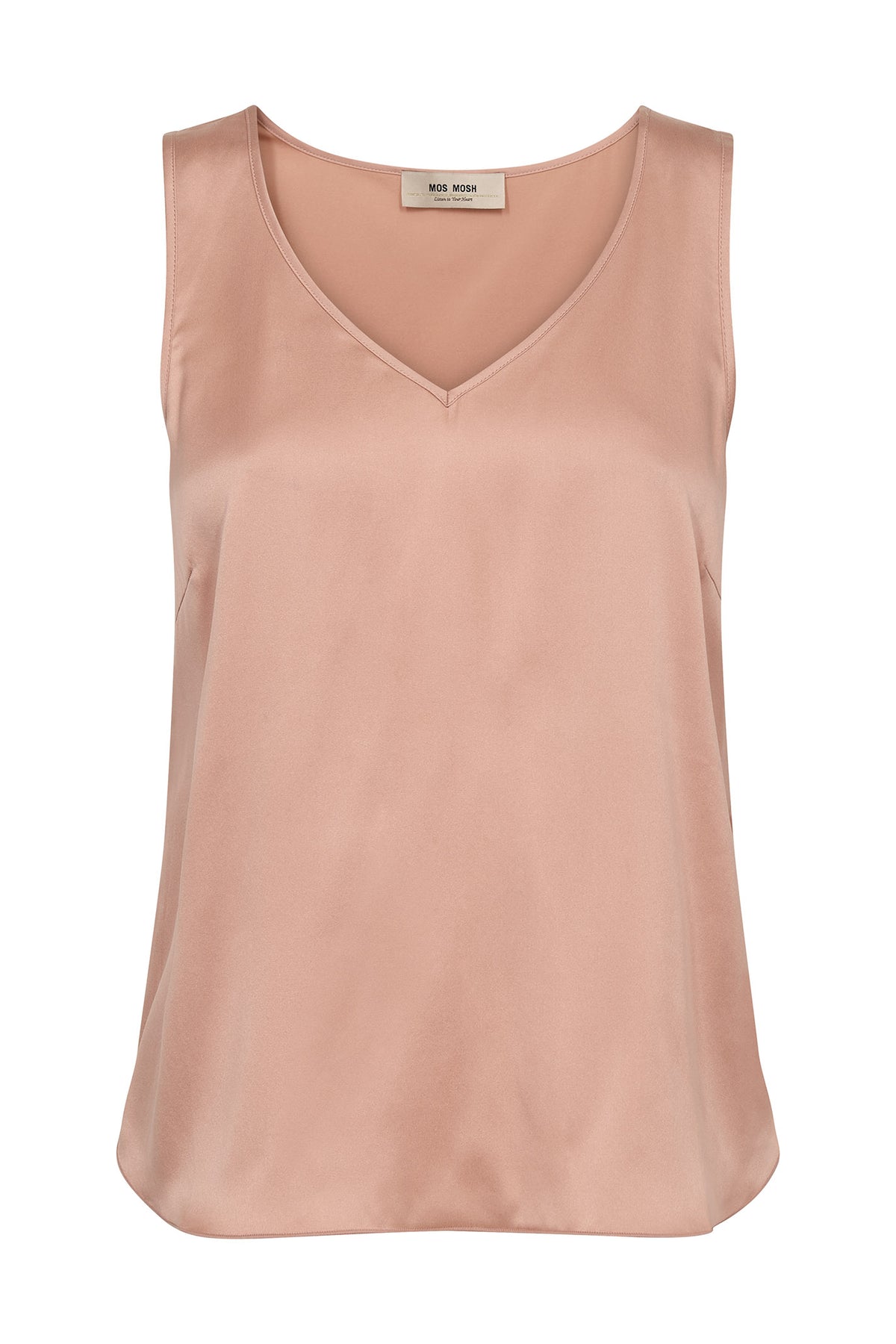 MMAstrid V-Neck Silk Tank Top Peachy - 153590