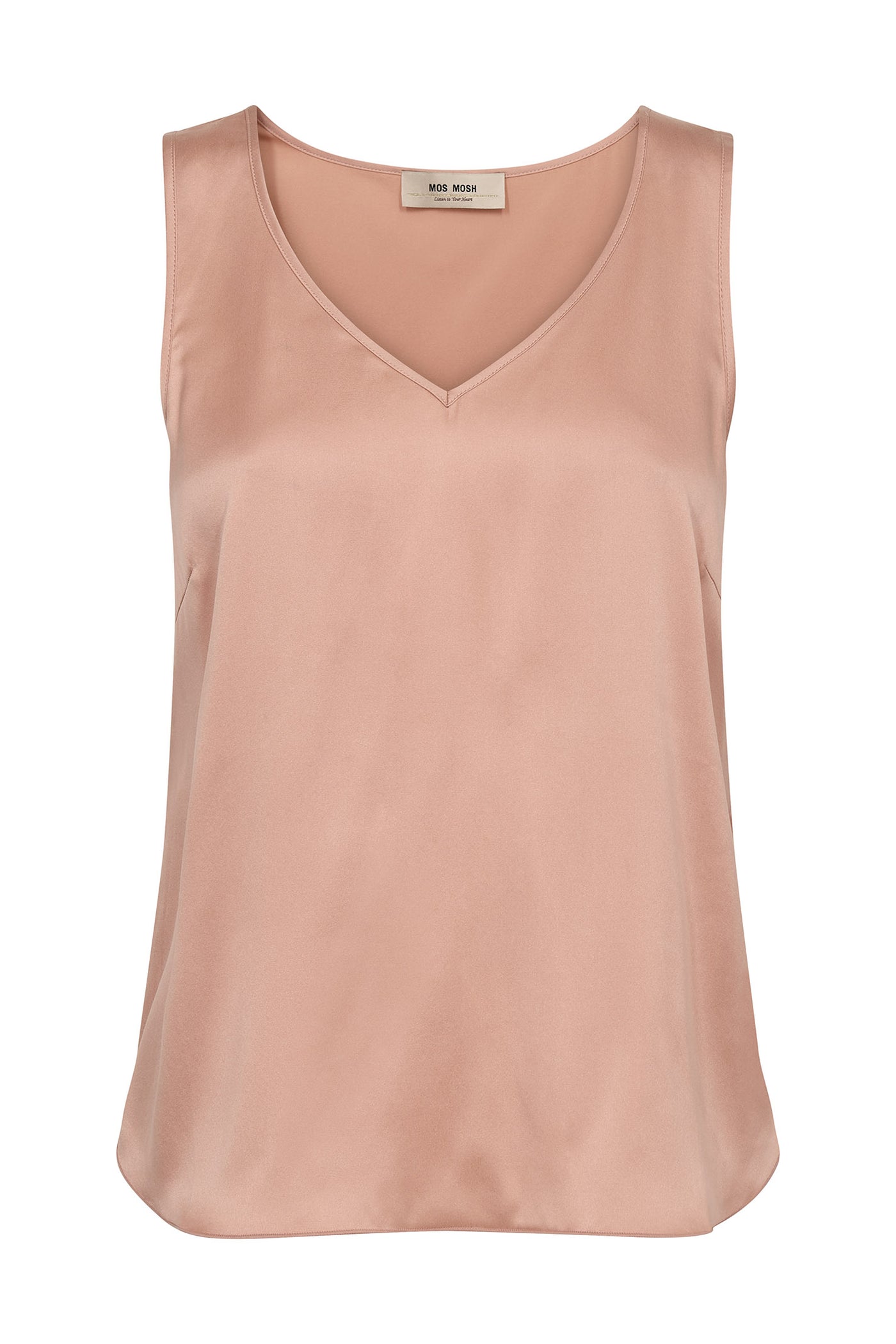 MMAstrid V-Neck Silk Tank Top Peachy - 153590