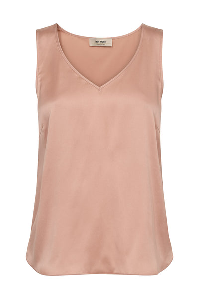 MMAstrid V-Neck Silk Tank Top Peachy - 153590 Thumbnail