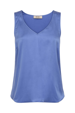 MMAstrid V-Neck Silk Tank Top ULTRAMARINE - 153590