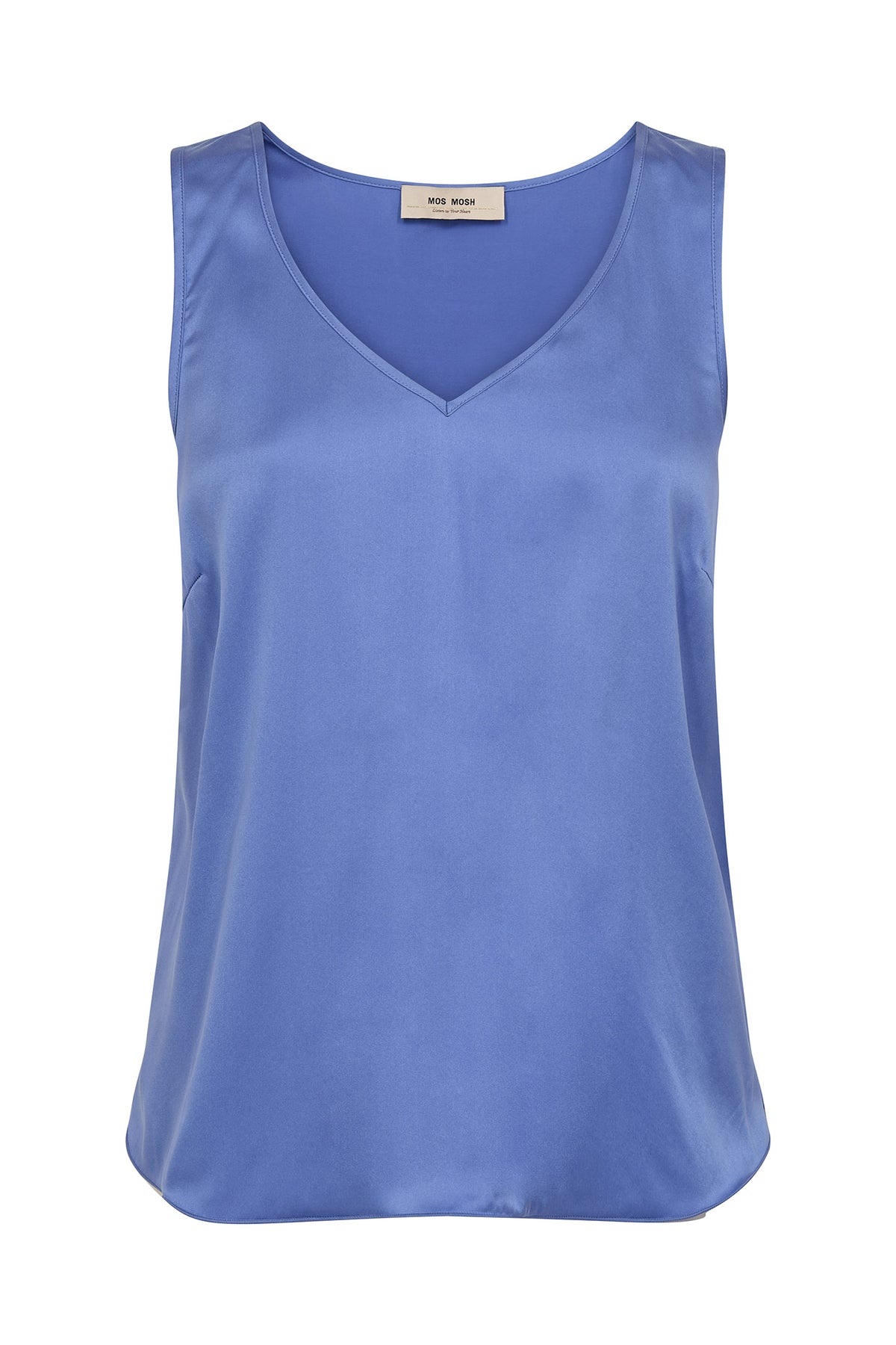 MMAstrid V-Neck Silk Tank Top ULTRAMARINE - 153590