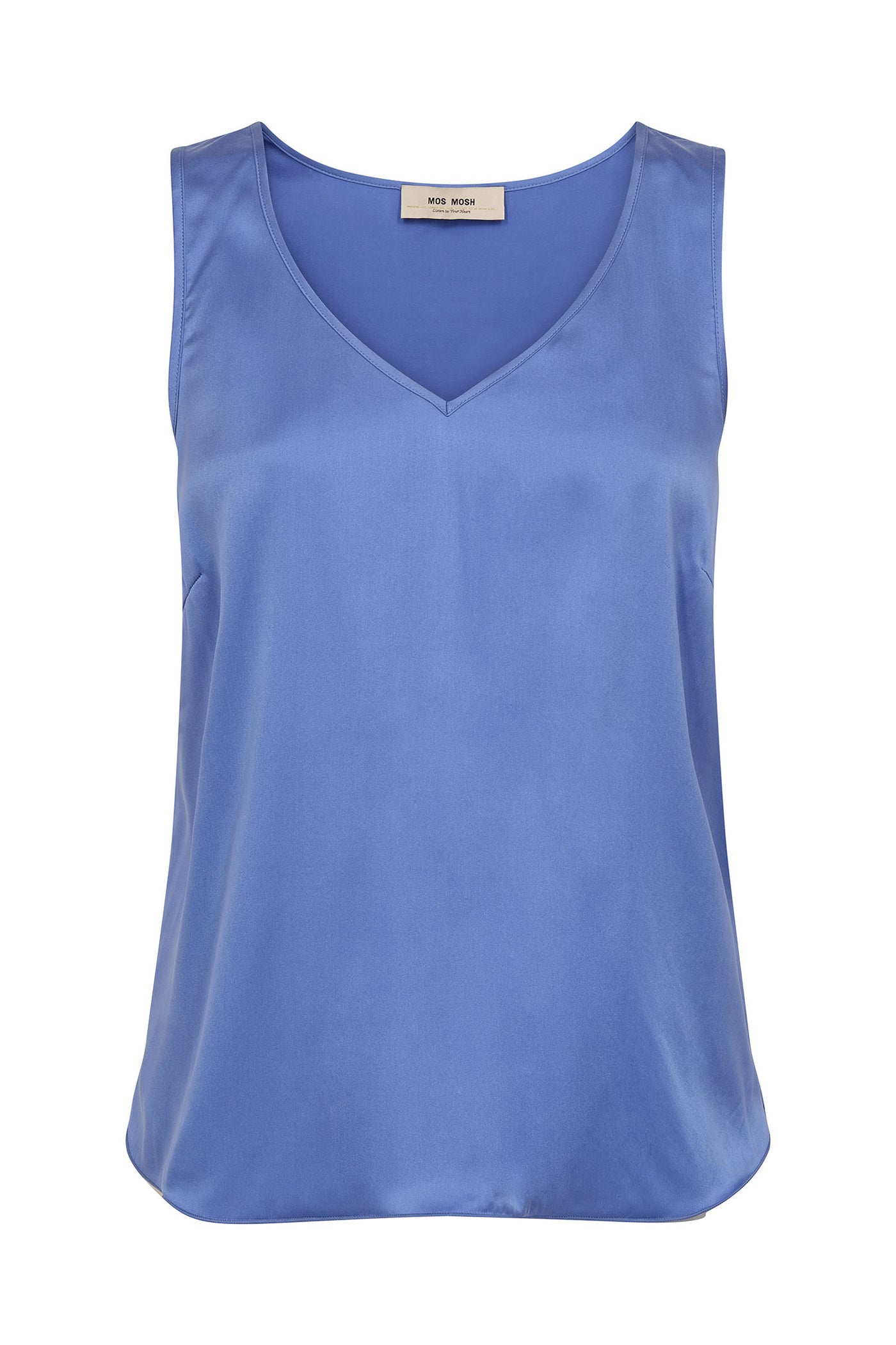 MMAstrid V-Neck Silk Tank Top ULTRAMARINE - 153590