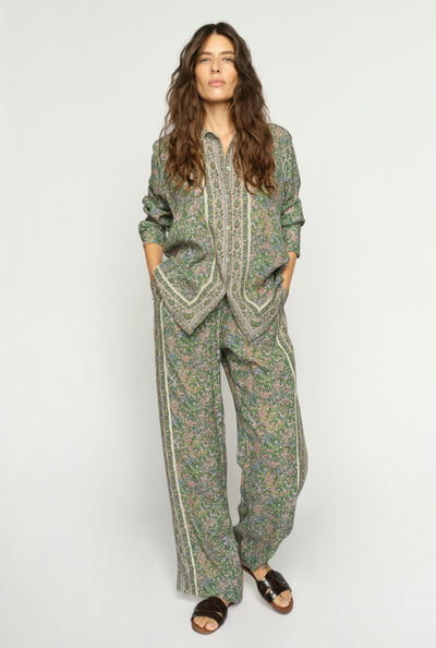 MMBala Flowish Orchid Pant Turf Green - 177420 Thumbnail