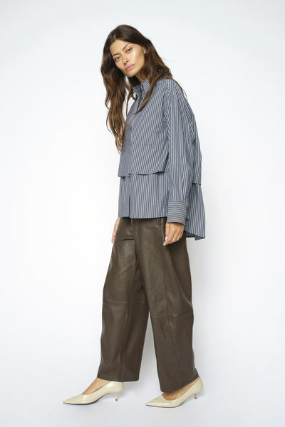 MMBarrel Leather Pant Delicioso - 182030 Thumbnail
