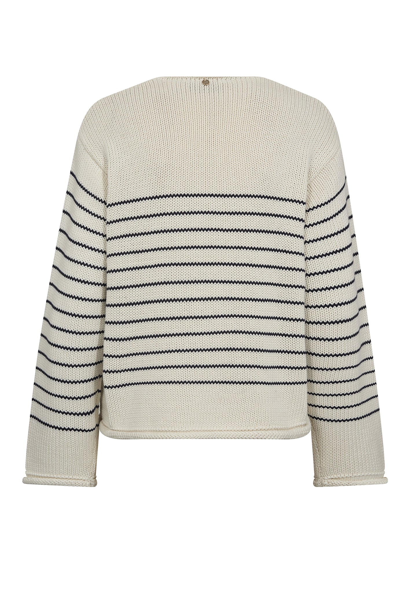 MMBine LS V-Neck Stripe Knit ECRU - 170690