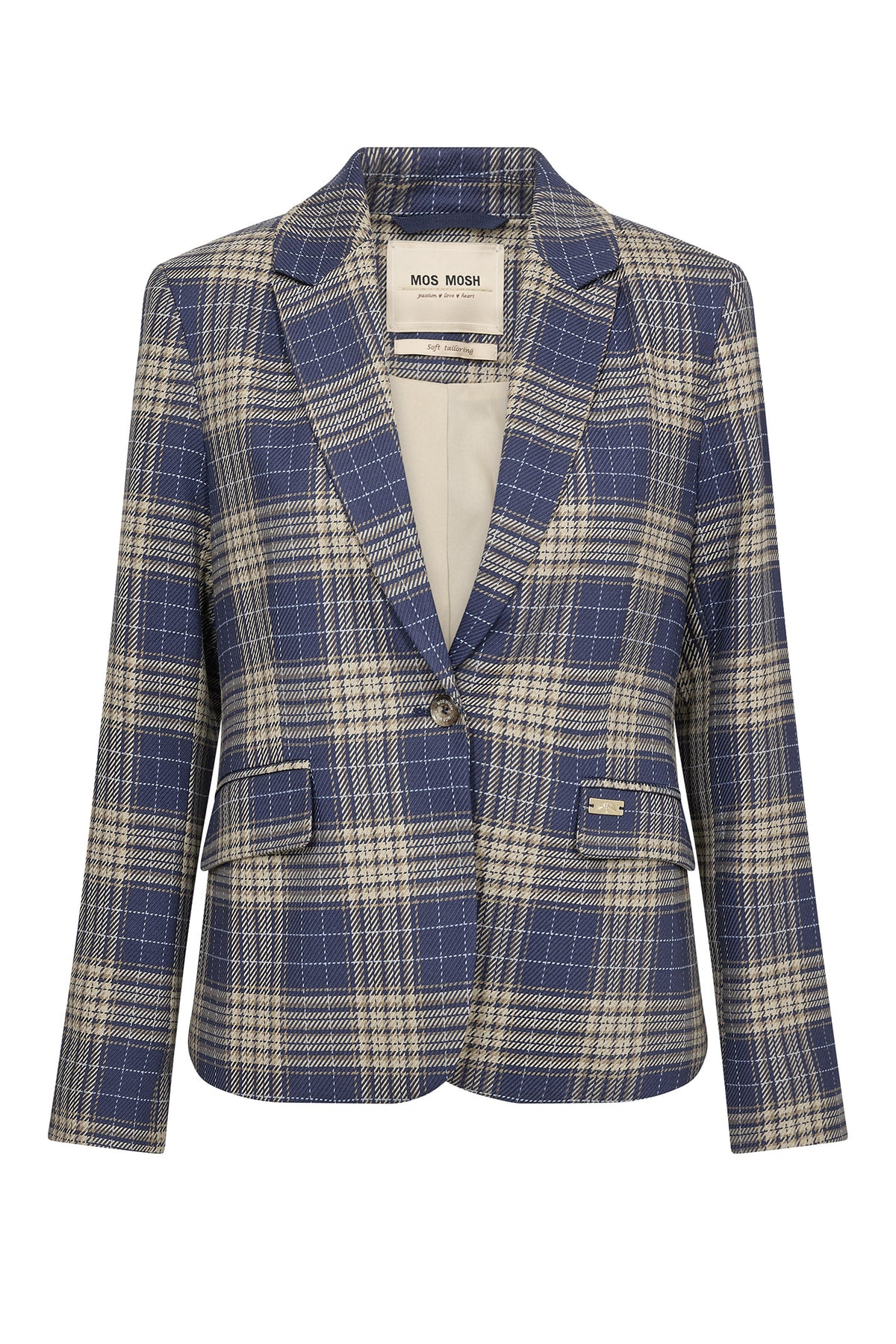 MMBlake Chec Blazer Crown Blue - 178290