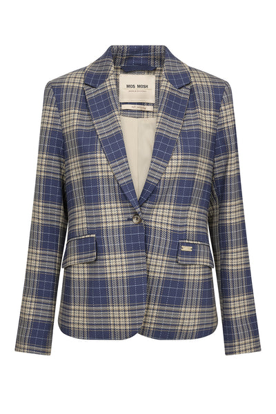 MMBlake Chec Blazer Crown Blue - 178290 Thumbnail