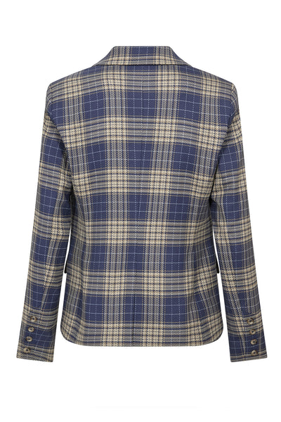 MMBlake Chec Blazer Crown Blue - 178290 Thumbnail